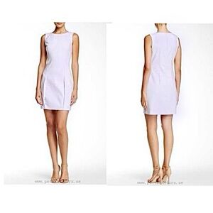 Halston Heritage Lilac Sleeveless Sheath Mini Dress